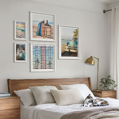 Polittico con cornice Paesaggi marini eleganti