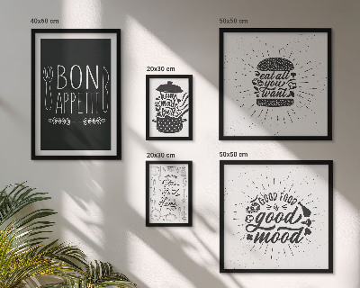 Set di 5 quadri Kitchenispirazioni culinarie