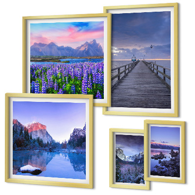 Set di quadri incorniciati Paesaggi montani e costieri