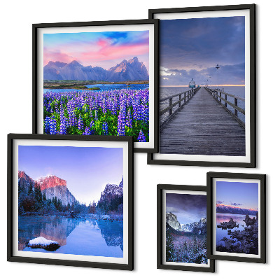 Set di quadri incorniciati Paesaggi montani e costieri