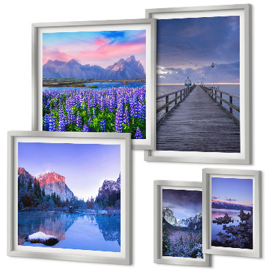 Set di quadri incorniciati Paesaggi montani e costieri