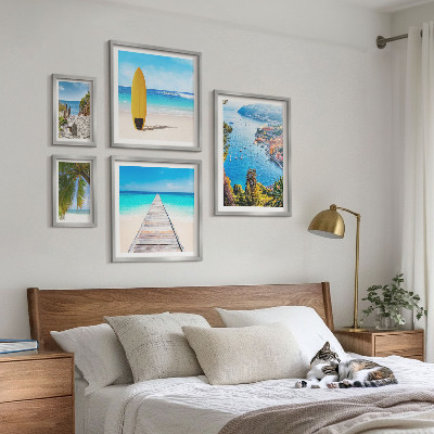 Polittico con cornice Paesaggi marini e spiagge