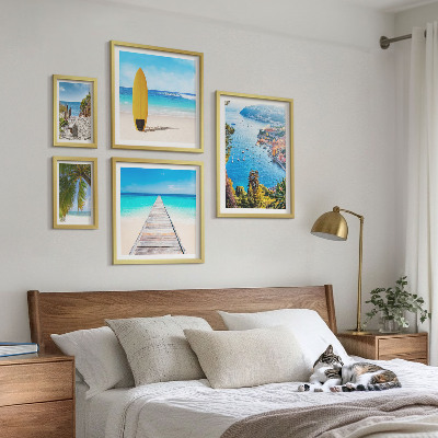 Polittico con cornice Paesaggi marini e spiagge