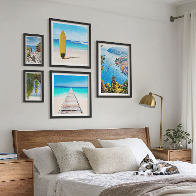 Polittico con cornice Paesaggi marini e spiagge
