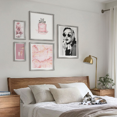 Set di quadri incorniciati Eleganti dettagli in rosa