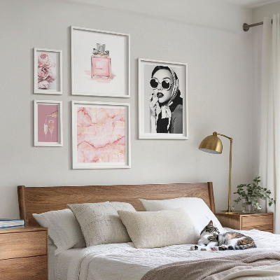 Set di quadri incorniciati Eleganti dettagli in rosa