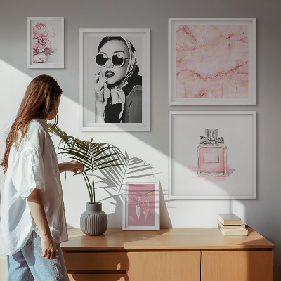 Set di quadri incorniciati Eleganti dettagli in rosa