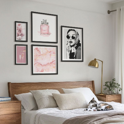 Set di quadri incorniciati Eleganti dettagli in rosa