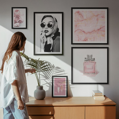 Set di quadri incorniciati Eleganti dettagli in rosa