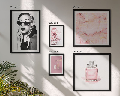 Set di quadri incorniciati Eleganti dettagli in rosa