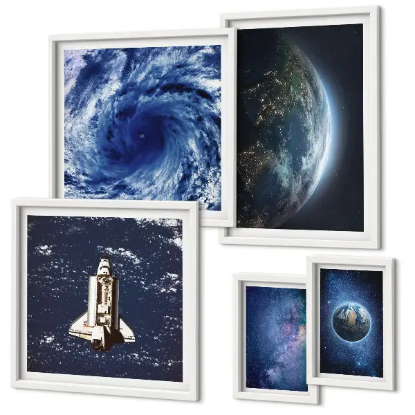 Paesaggi cosmici della Terra set di 5 quadri