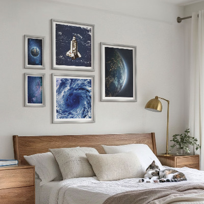 Set di 5 quadri Paesaggi cosmici della Terra