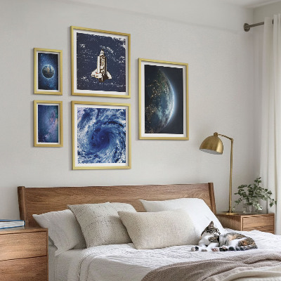 Set di 5 quadri Paesaggi cosmici della Terra