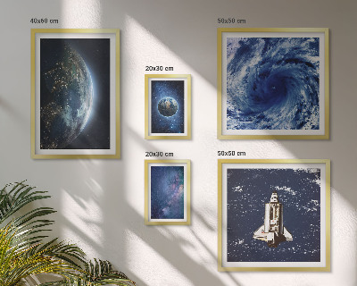 Set di 5 quadri Paesaggi cosmici della Terra