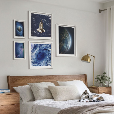 Set di 5 quadri Paesaggi cosmici della Terra