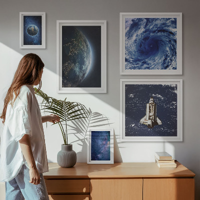 Set di 5 quadri Paesaggi cosmici della Terra