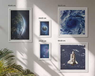 Set di 5 quadri Paesaggi cosmici della Terra