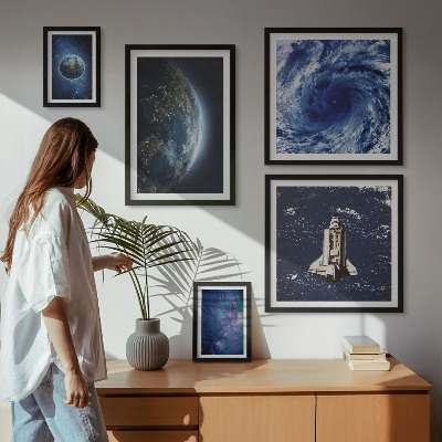 Set di 5 quadri Paesaggi cosmici della Terra