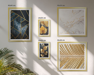 Set di quadri incorniciati Foglie e geometria eleganti
