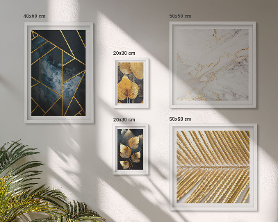 Set di quadri incorniciati Foglie e geometria eleganti