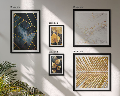 Set di quadri incorniciati Foglie e geometria eleganti