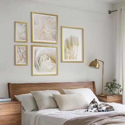 Set di quadri incorniciati Dettagli in marmo rosa bianco