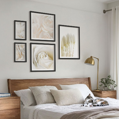 Set di quadri incorniciati Dettagli in marmo rosa bianco