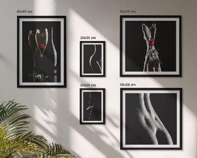 Set di quadri incorniciati Eleganti dettagli moderni in nero e rosso