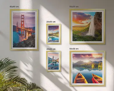 Polittico con cornice paesaggi naturali con ponti negli Stati Uniti