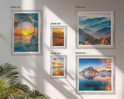 Set di quadri incorniciati Paesaggi naturali mare montagne fiori
