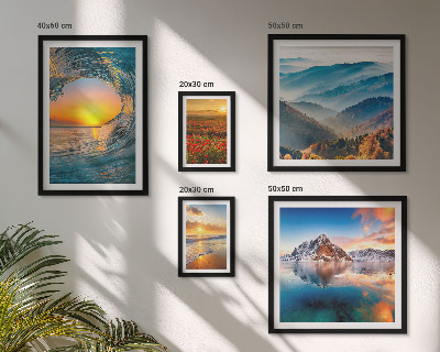 Set di quadri incorniciati Paesaggi naturali mare montagne fiori