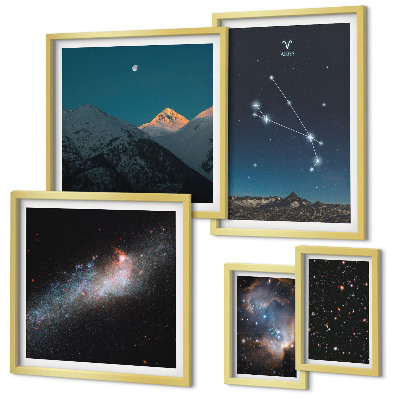 Polittico con cornice Visioni cosmiche delle galassie