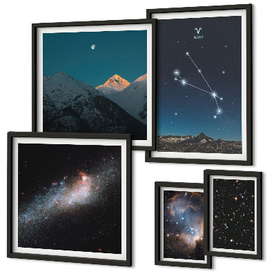 Polittico con cornice Visioni cosmiche delle galassie