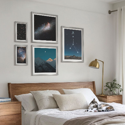 Polittico con cornice Motivi cosmici del cielo notturno