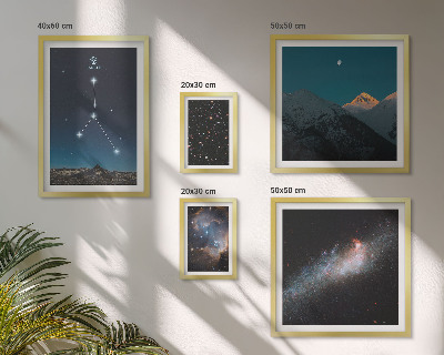 Polittico con cornice Motivi cosmici del cielo notturno