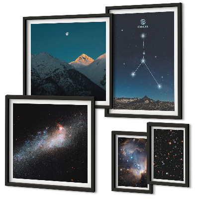 Polittico con cornice Motivi cosmici del cielo notturno