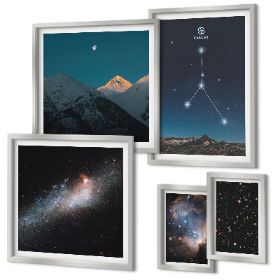 Polittico con cornice Motivi cosmici del cielo notturno