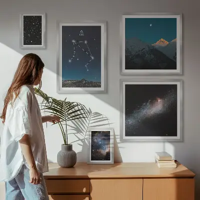 Paesaggi celesti cosmici set di 5 quadri