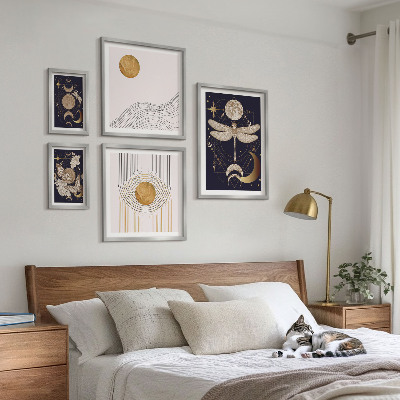 Set di quadri incorniciati Eleganti motivi di insetti spaziali
