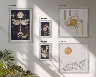 Set di quadri incorniciati Eleganti motivi di insetti spaziali