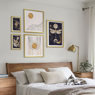Set di quadri incorniciati Eleganti motivi di insetti spaziali