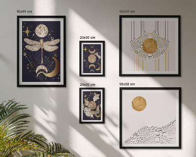 Set di quadri incorniciati Eleganti motivi di insetti spaziali