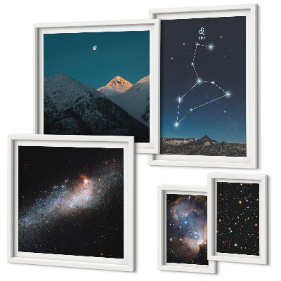 Polittico con cornice Costellazioni cosmiche della galassia