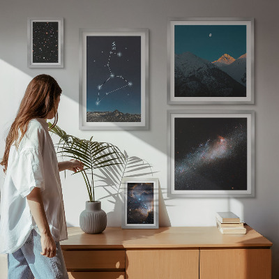 Polittico con cornice Costellazioni cosmiche della galassia