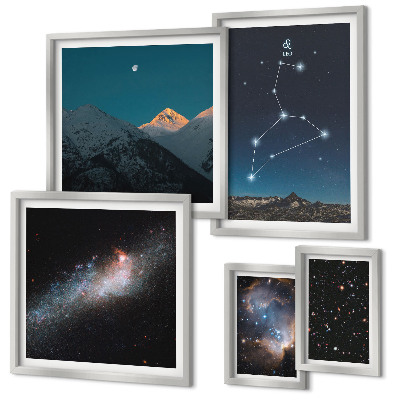 Polittico con cornice Costellazioni cosmiche della galassia
