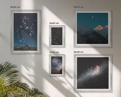 Set di quadri incorniciati con paesaggi cosmici della galassia