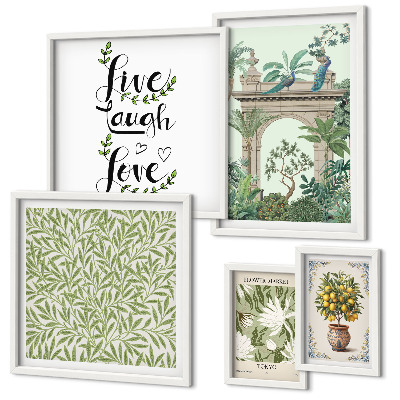 Polittico con cornice Motivi vegetali e accenti boho