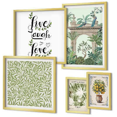 Polittico con cornice Motivi vegetali e accenti boho