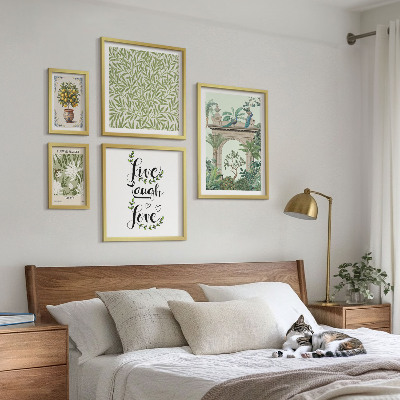 Polittico con cornice Motivi vegetali e accenti boho