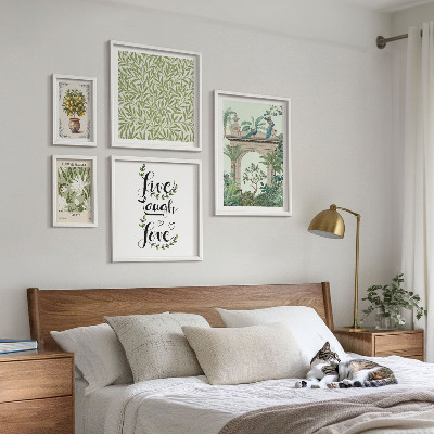 Polittico con cornice Motivi vegetali e accenti boho